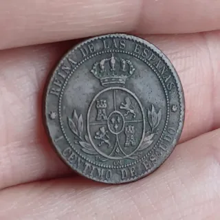 1 cto. 1868 Sevilla - Isabel II - Cobre