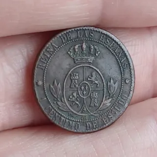 1 cto. 1868 Sevilla - Isabel II - Cobre