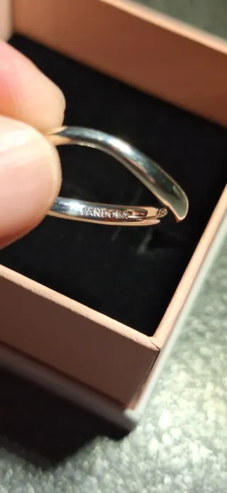 Anillo Pandora Plata Ley Banda Orgánica. Talla 54