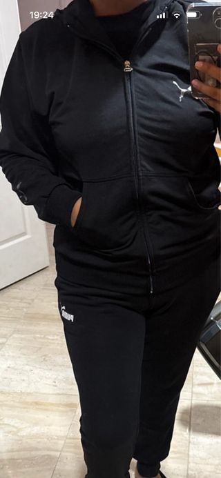 Sudadera Puma Negra con Cremallera