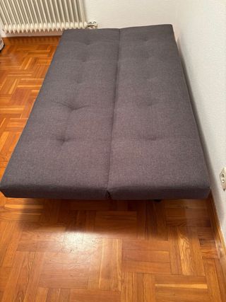 Sofá-cama pequeño gris y negro NO HAGO ENVÍOS