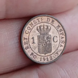 1 céntimo 1912 *2 PCV - Alfonso XIII - Cobre