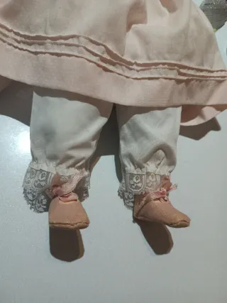 Muñeca oriental vintage vestido rosa