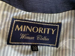 Traje chaqueta larga azul