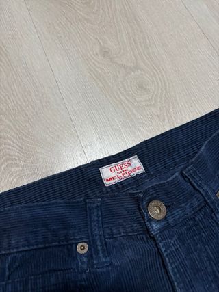 Pantalones Guess Pana Azul Vintage 90s