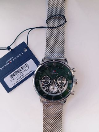 Relógio Tommy Hilfiger Verde Prata