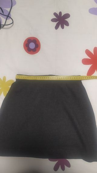 Falda Zara Negra Talla 34 XS