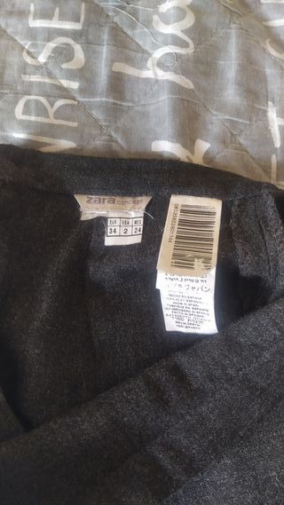 Falda Zara Negra Talla 34 XS