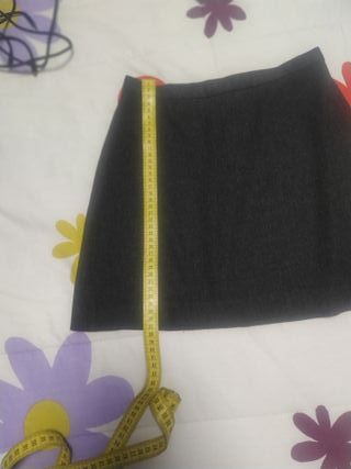 Falda Zara Negra Talla 34 XS