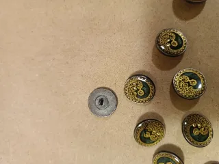 Bottoni vintage oro e verde
