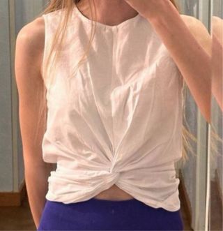 Blusa Atmosphere blanca elegante con nudo talla M