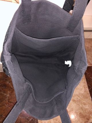 Bolso Negro Lentejuelas Plata