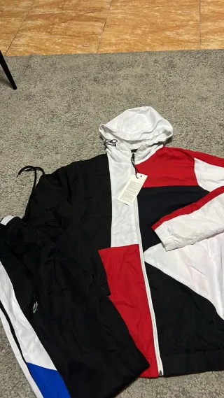 Chaqueta Cortavientos Tricolor Talla S