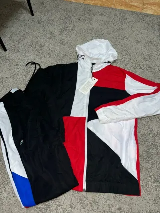 Chaqueta Cortavientos Tricolor Talla S