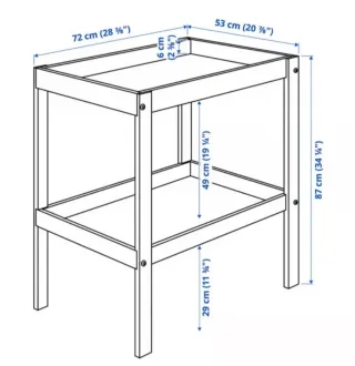 Cambiador madera Ikea.