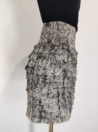 Falda mini Massimo Dutti estampado animal