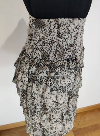 Falda mini Massimo Dutti estampado animal