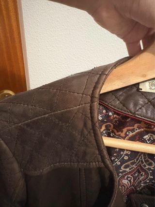 Cazadora Piel Massimo Dutti Marrón