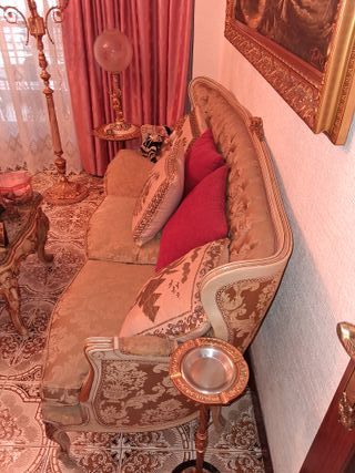 Tresillo Luis XV: Sofá 3 Plazas y 2 Sillones