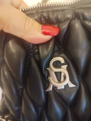 Bolso Steve Madden Negro Acolchado Cadena