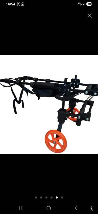 Silla de ruedas para perro  mediano.