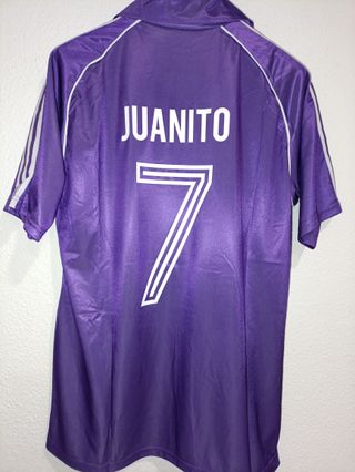 Camiseta Juanito 7 Morada futbol retro leyenda