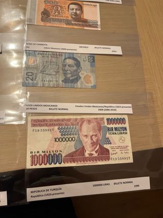 10 Billetes de diferentes países