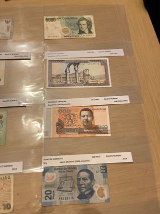 10 Billetes de diferentes países