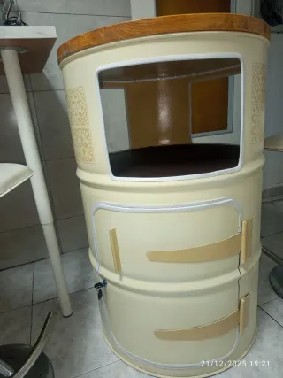 Mueble Bar Bidón Metálico 200L