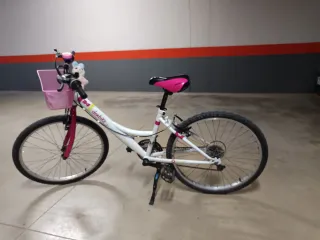 Bicicleta infantil 24 rosa y blanco