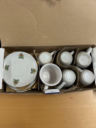 Juego 12 Tazas Café Porcelana