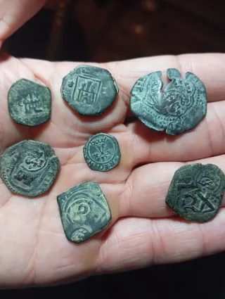 Lotto di monete antiche spagnole