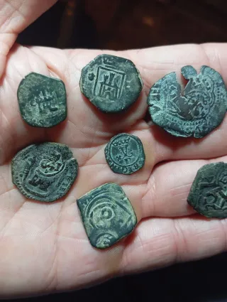 Lotto di monete antiche spagnole