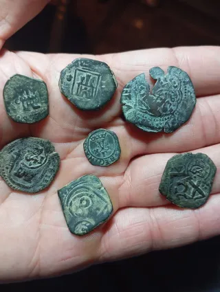 Lotto di monete antiche spagnole