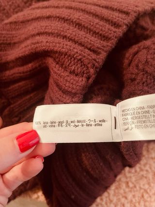 Jersey Zara Rojo Lana Talla S