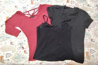 Lote 6 prendas Talla M: Chaqueta, Top, Chaleco...