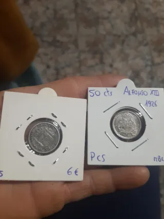 50 céntimos 1885,1990,1904,1910 y 1926 Alfonso XII