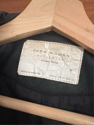 Cazadora Biker Zara Negra