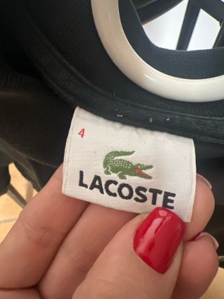 Polo Lacoste Negro Talla 4