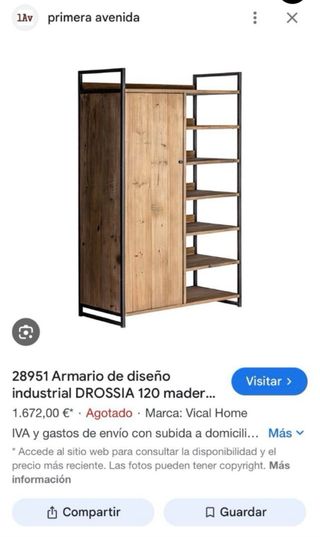 Armario Vical Home Madera y Hierro