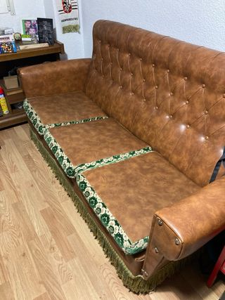 Sofá Chester Vintage Marrón y Verde