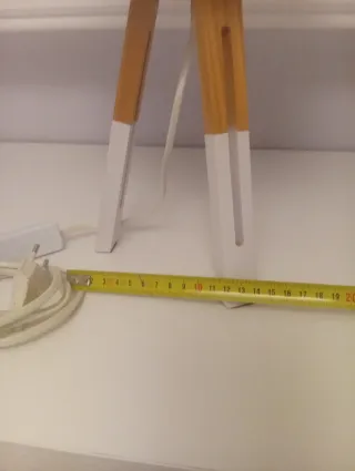 2 Lámparas Nórdicas Madera y Tela