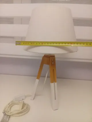 2 Lámparas Nórdicas Madera y Tela