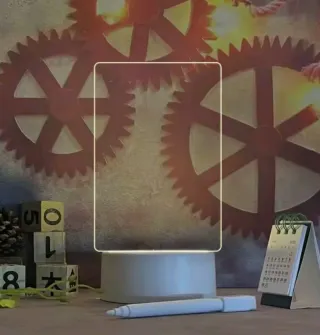 Lámpara LED acrílica para notas