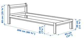 2 Camas Individuales de Madera
