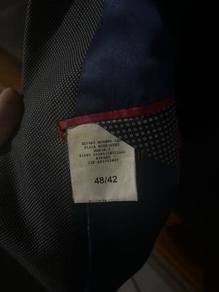 Chaqueta de traje gris para hombre