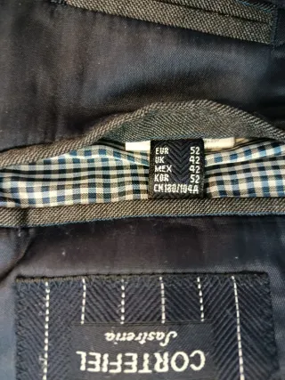 Traje de lana hombre gris