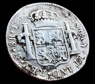 1807 ESPAÑA ~ 8 REALES PLATA. REY CARLOS IIII ~ MX