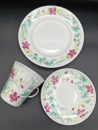 Trío taza de té porcelana Lomonosov
