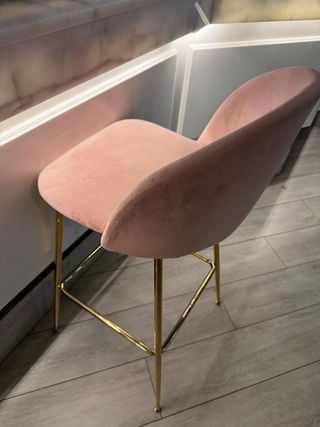 Silla alta terciopelo diseño moderno